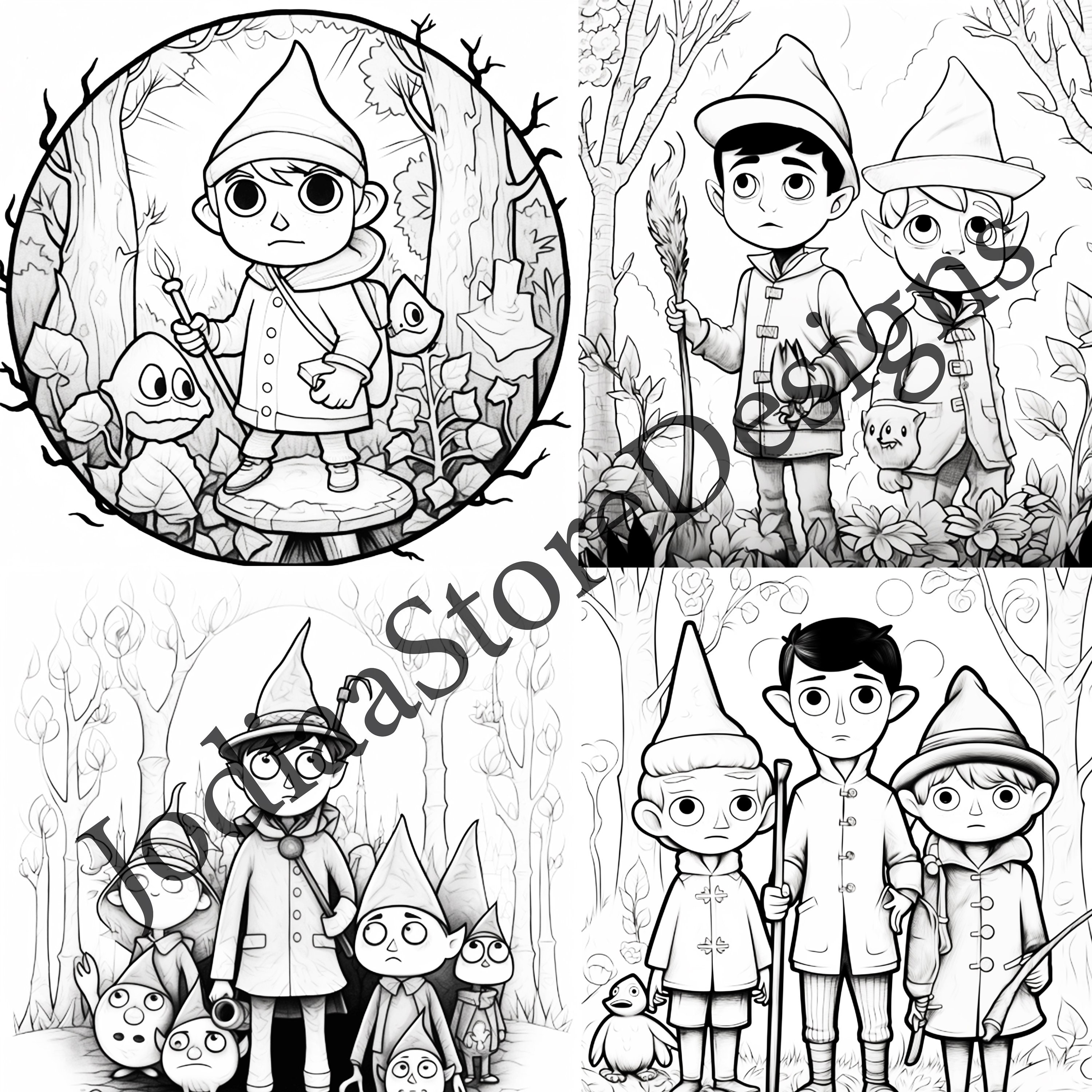 Over the Garden Wall Coloring Pages for Kids and Adults Enhance Your ...