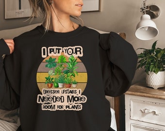 Funny Plant Lover Sweatshirt For Women Plant Sweater Plant Lover Gift Gardening Shirt Never Enough Plants TShirt Gardening Gift For Mom