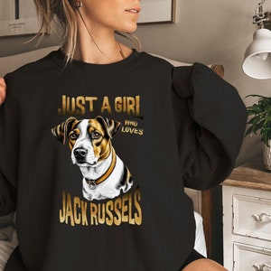 Jack Russell Terrier Sweatshirt | Dog Lover Gift | Crewneck Dog Shirt | Dog Sweater | Mothers Day Gift | Dog Mom Tshirt | Gift For Dog Mom