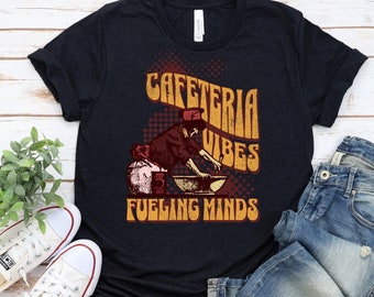Camiseta com estampa de Cafeteria | Camiseta escolar | Camiseta com estampa de Cafeteria | Camiseta de Natal | Camiseta da Cafeteria | Funcionária da Cafeteria | Presente da Cafeteria