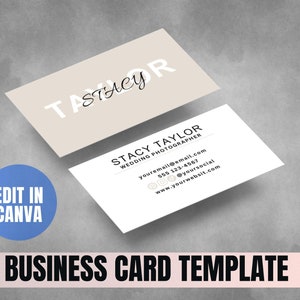 Business card template, instant download, printable business card, template, business card, editable card, canva template,diy calling card
