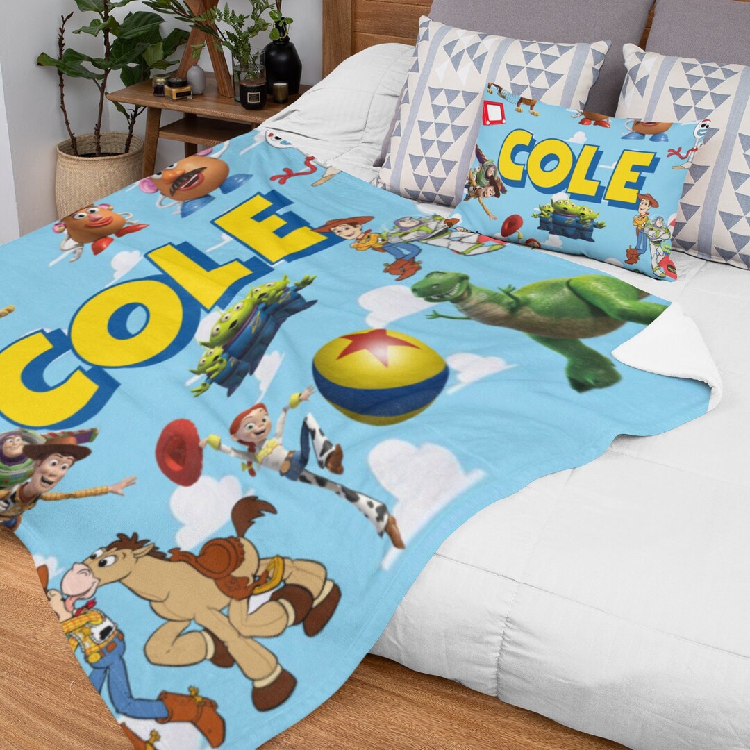 Toy Story Plush Blanketpersonalized Toy Story Etsy