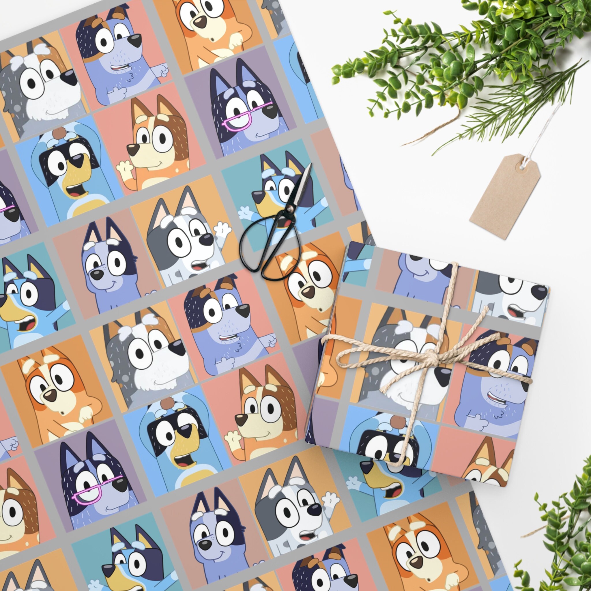 Bluey Wrapping Papercustom Bluey Wrapping Paper Bluey Gift Etsy