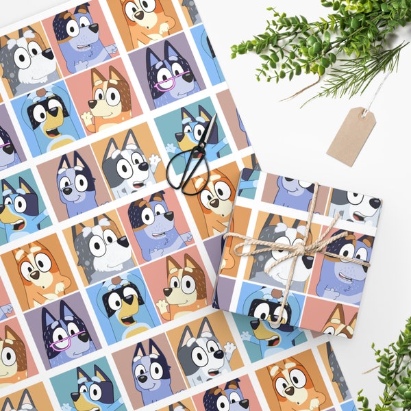 Bluey Wrapping Paper Etsy Australia