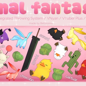 3D || Final Fantasy Set | Throwable Assets for Streaming | VNyan/VTuber Plus/Warudo/Twitch Integrated Throwing System