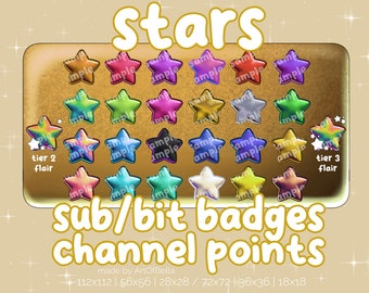 Stars | Sub/Bit Badges, Emotes, Channel Points for Twitch Streaming
