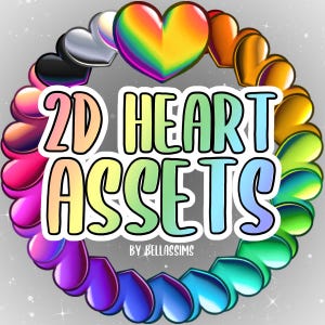 2D || Heart Assets | Static PNG Throwing/Prop/Stream Decoration/Emote Assets