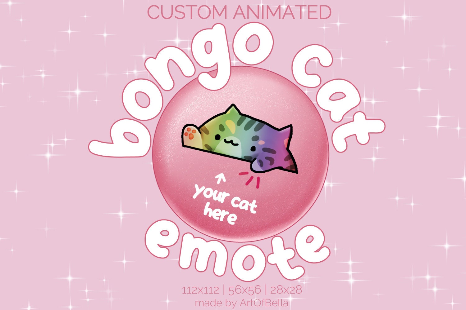 Your Cat Here! Custom Bongo Cat Emote for Twitch Streaming