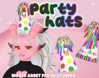 Accessoires feestmutsen | Vnyan + Warudo | Opgetuigd 3D-accessoire voor 3D Vtubers