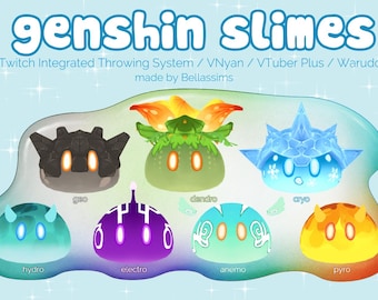 3D || Genshin-slijmset | Wegwerpitems voor streaming | VNyan/VTuber Plus/Warudo/Twitch geïntegreerd werpsysteem