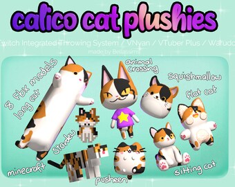 3D || Set lapjeskatten | Wegwerpitems voor streaming | VNyan/VTuber Plus/Warudo/Twitch geïntegreerd werpsysteem