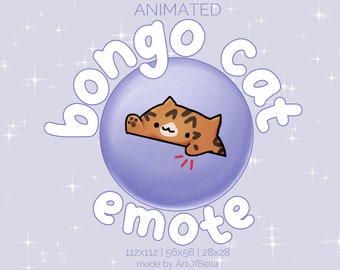 Bongo Cat-emote met Bengal Cat-thema voor Twitch-streaming