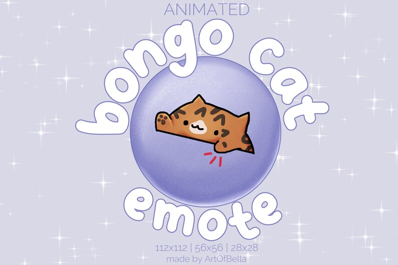 Bengal Cat Themed Bongo Cat Emote for Twitch Streaming - Etsy