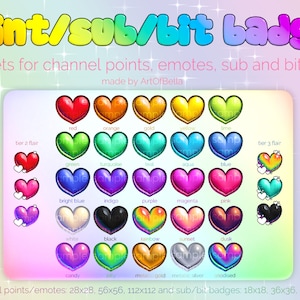 Hearts | Sub/Bit Badges, Emotes, Channel Points for Twitch Streaming