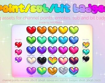 Hearts | Sub/Bit Badges, Emotes, Channel Points for Twitch Streaming