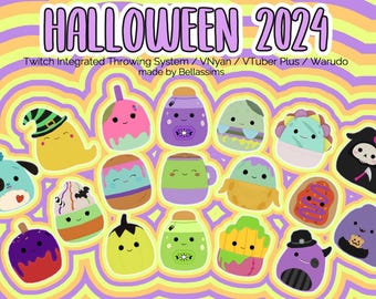 3D || Halloween Squishmallows 2024 - Part One | Throwable Assets for Streaming | VNyan/VTuber Plus/Warudo/Twitch Integrated Throwing System