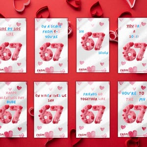 子供向けバレンタインデーカード67選 - ティーンズ教室のアイデア：印刷可能、デジタルダウンロード可能。8つのスタイル