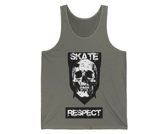 Skate and Respect - Débardeur en jersey unisexe