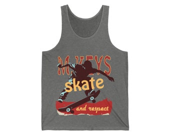 Skate and Respect - Débardeur en jersey unisexe