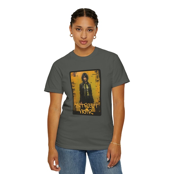 Urban Soul Synthesis: Street Noir - Unisex Garment-Dyed T-shirt