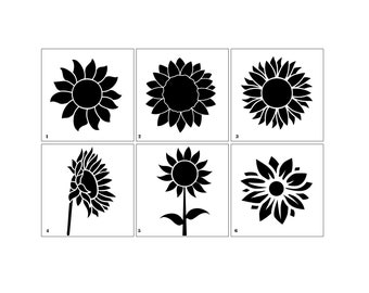 Sunflower Stencils - Reusable
