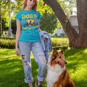 Dog&#39;s Make Me Happy Unisex Heavy Cotton Tee