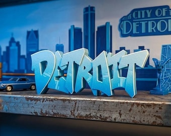 3D Printed Graffiti Letter: Custom Name, Spray Painted Model