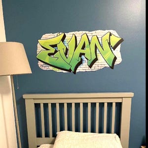 Bedroom Graffiti Wall vinyl | Not digital font |Graffiti bedroom art | Custom