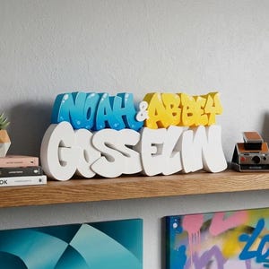 Modèle Graffiti Extra Large, Nom Personnalisé, Modèle Peint à la Bombe