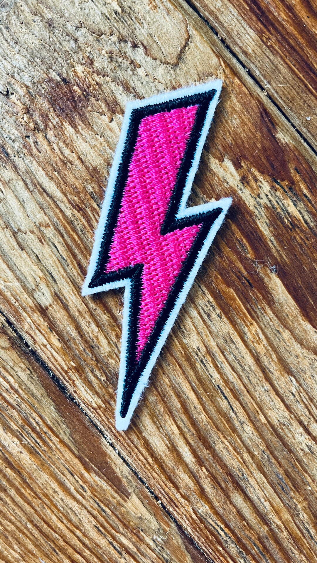 Lightning Bolt Ironon Patch DIY Embroidered Sewon Patch Etsy
