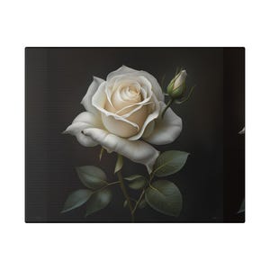 Elegant White Rose Canvas Gallery Wraps * Art* Wall Decor * Home * Living Room * Office * Modern