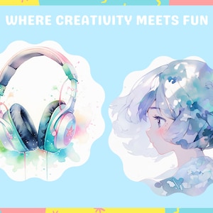 Procreate Anime Watercolor Brushes for Anime, Manga, Cartoon, Portrait, Backgrounds Digital Creator Art Sketching, Illustration Bundle image 5