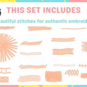 Ultimate Embroidery Brush Set 85 Procreate Brushes with Floral and Knot Textures, Stitch, Thread, Sewing image 5