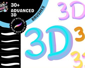 Pinceaux de lettrage 3D avancés pour procréer - Créez facilement de superbes effets 3D