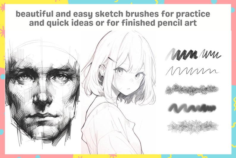 Pack de pinceaux Essential Easy Procreate pour débutants 53 pinceaux pour personnages et arrière-plans pour anime, manga, bande dessinée, réalisme, aquarelle, gouache image 3
