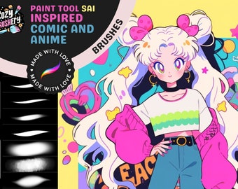 Procreate Brushes: SAI-Inspired Anime Marker Magic, 33 Dynamic Comic Brushes for Manga and Illustration