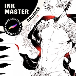 Ink Master, Ultimate Anime Manga Comic Inktober Brushes - Procreate Inking Lineart Collection