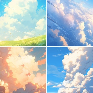 Pack ultime de pinceaux cloud pour anime et manga Plus de 50 pinceaux Procreate pour la bande dessinée et le réalisme image 4