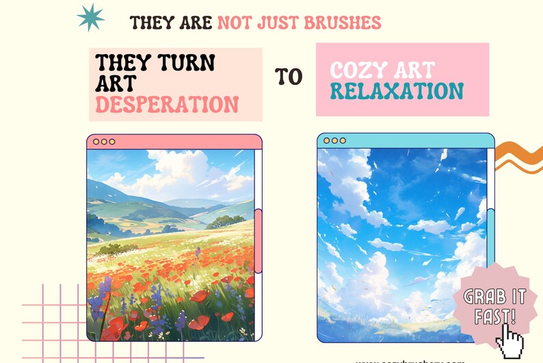 Procreate Anime Nature Foliage Background Brushes and Stamps Ghibli, Makoto Shinkai, Grass, Clouds, Trees Ultimate Relaxation Kit image 8