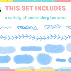 Ultimate Embroidery Brush Set 85 Procreate Brushes with Floral and Knot Textures, Stitch, Thread, Sewing image 4