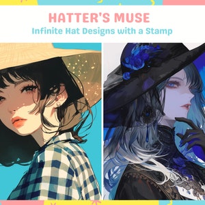 Tampons Procreate : Hat Haven, 50 tampons pour chapeaux variés pour des créations de personnages créatives, parfaits pour les illustrations de mode et la bande dessinée image 3
