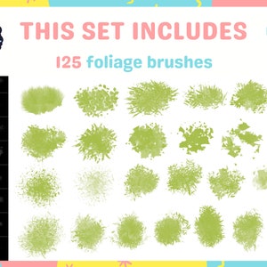 Procréez des pinceaux et des tampons d'arrière-plan pour le feuillage de la nature Ghibli, Makoto Shinkai, herbe, nuages, arbres Kit de relaxation ultime image 4