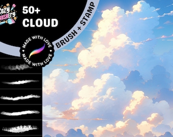 Ultimatives Anime & Manga Cloud Brush Pack - 50+ Procreate Pinsel für Comics und Realismus