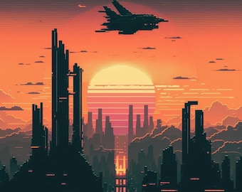 Futuristische landschappen - Digitale kunstset