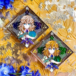 Tears of the Kingdom Legend of Zelda Link glow in the dark enamel pin