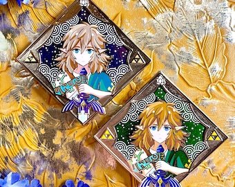 Legend of Zelda Link tears of the kingdom glow in the dark enamel pin
