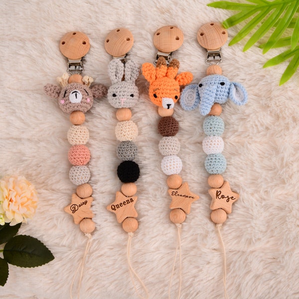 Pacifier Clip Name Etsy