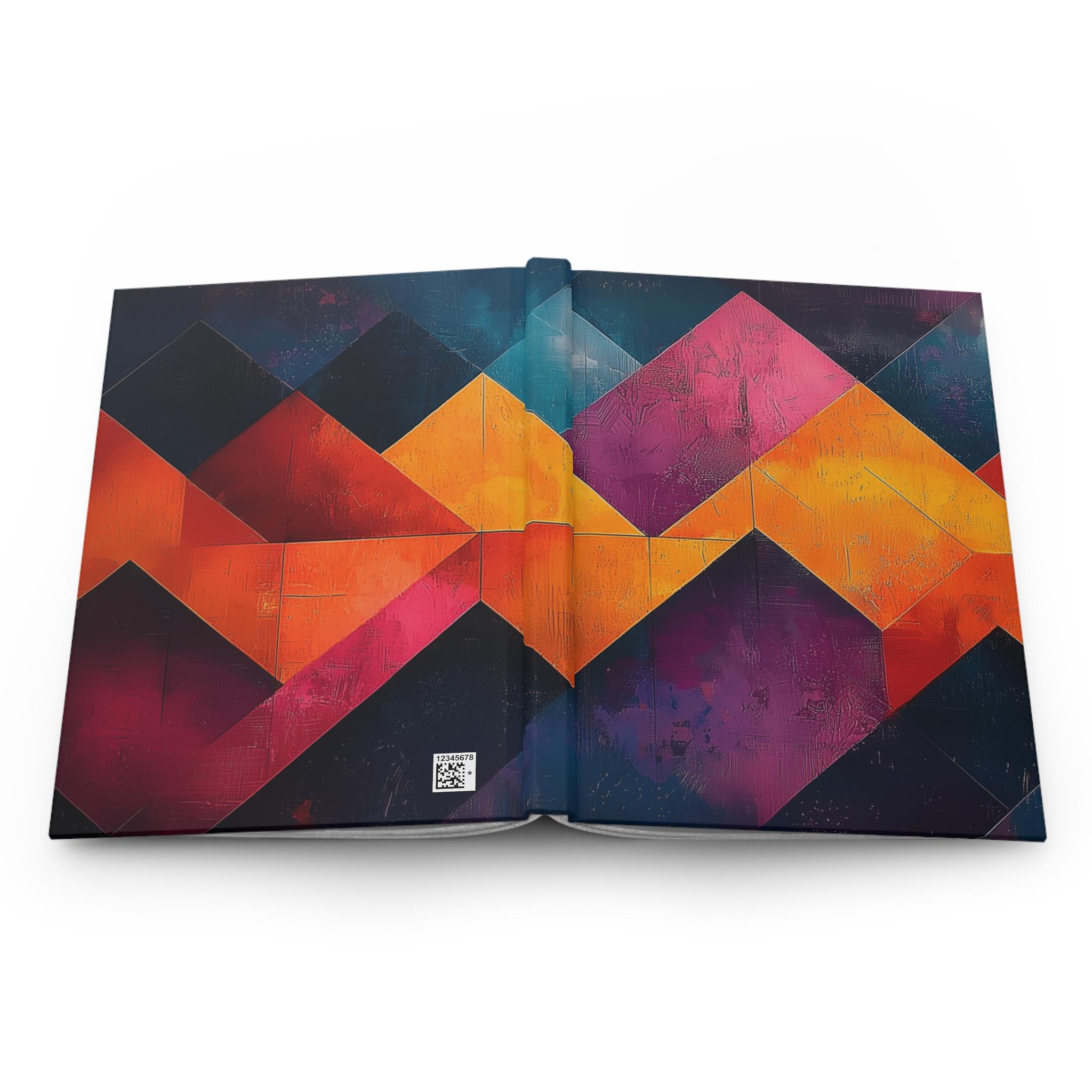 Neon Blocks of Sunset Fade Design Journal Notebook, Hardcover or Spiral ...