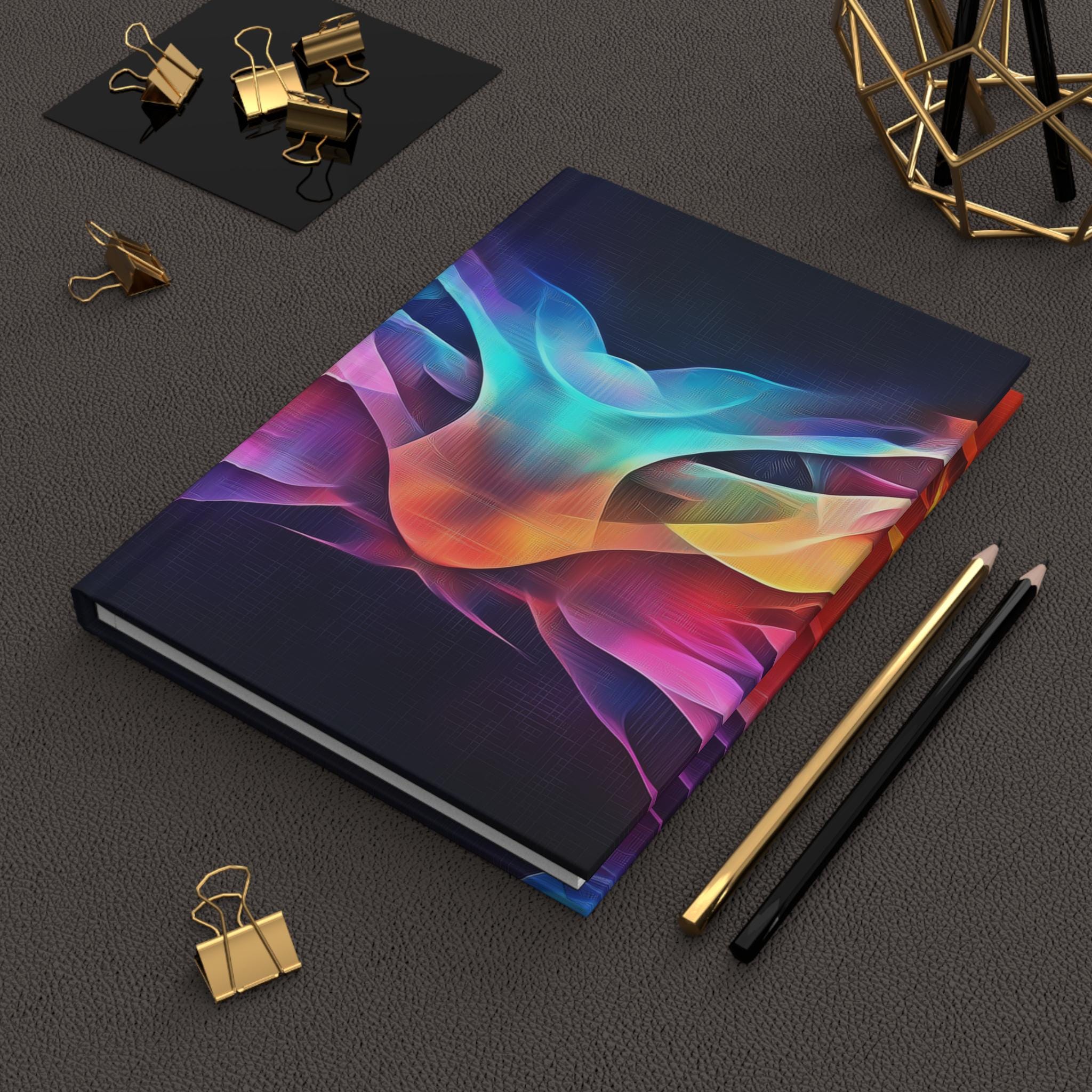 Writing Neon Notebook Electric Wings in Neon Pulse Design Journal Notebook, Hardcover or ...