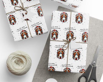 Bark the Halls with Howls of Jolly Beagle Wrapping Paper